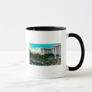 広場公園および米国グラントHotelSanディエゴ、カリフォルニア マグカップ