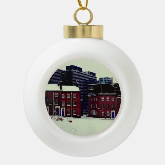 広場 セラミックボールオーナメント (正面)