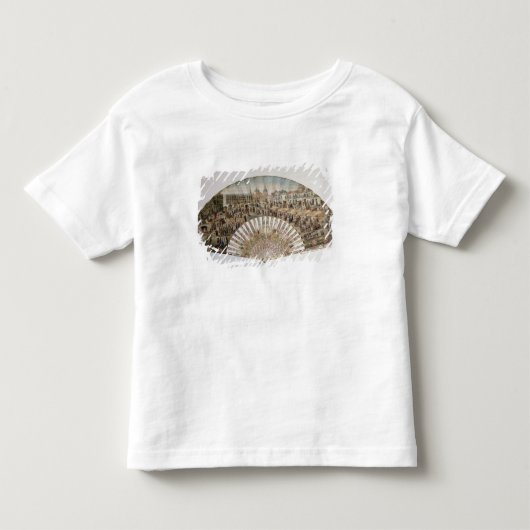 広場de la Cebada、マドリードを描写することに送風して下さい トドラーTシャツ (正面)