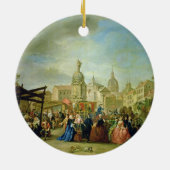 広場de la Cebeda (油で公平なマドリード セラミックオーナメント (裏面)