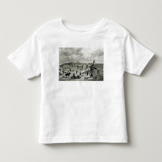 広場de San Carlos de Chiloe 1835年] トドラーTシャツ (正面)
