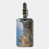 広場Navonaのローマの芸術のカスタムな荷物のラベル ラゲッジタグ (正面縦)