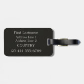 広場Navonaのローマの芸術のカスタムな荷物のラベル ラゲッジタグ (裏面横)