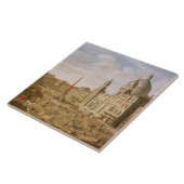 広場Navona、Palazzoの方に南に見るローマ タイル (側面)