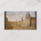 広場Navona、Palazzoの方に南に見るローマ 名刺 (裏面)