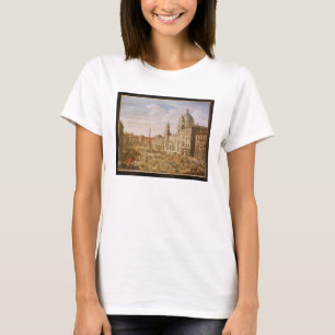 広場Navona、Palazzoの方に南に見るローマ Tシャツ