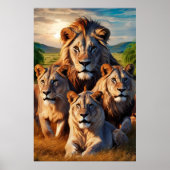 広大な威厳のある草原でライオンズユナイト ポスター (正面)