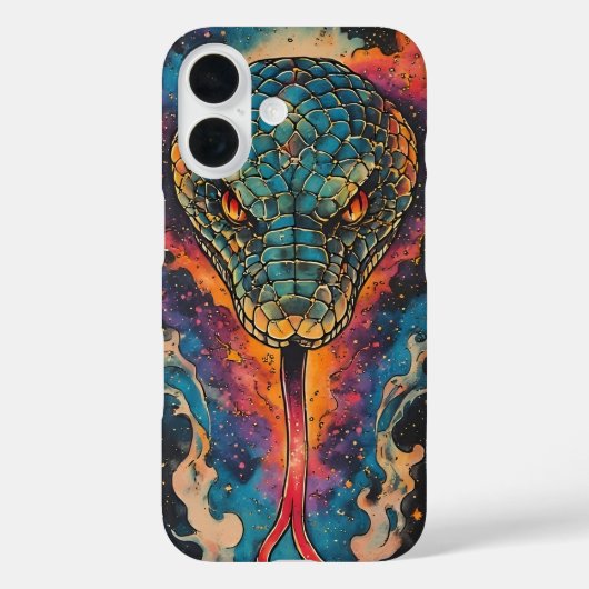 広大な宇宙に浮かぶ鮮やかな宇宙の蛇 Case-Mate iPhoneケース (裏面)