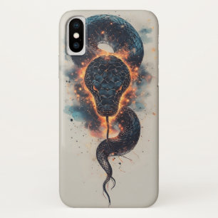広大な宇宙に浮かぶ鮮やかな宇宙の蛇 iPhone X ケース