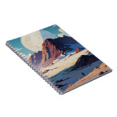 広大な砂漠を探検するエイリアン飛行士 ノートブック (右側)