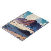 広大な砂漠を探検するエイリアン飛行士 ノートブック (左側)