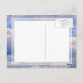 広大な青い空違う雲の形成 ポストカード (裏面)