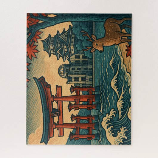 広島ベストスポット浮世絵パズル / Best of Hiroshima Ukiyo-e Puzzle ジグソーパズル (縦)
