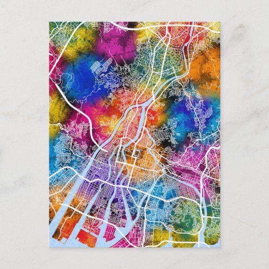 広島市の地図 ポストカード (正面)