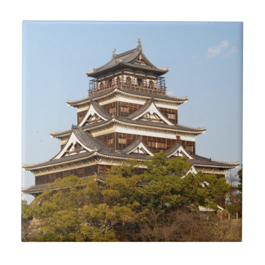 広島県広島城広島城 タイル (正面)