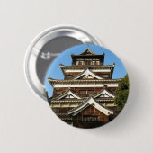 広島県広島城広島城 缶バッジ (正面&裏面)