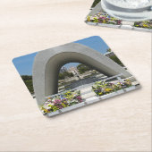 広島記念碑 スクエアペーパーコースター (アングル)