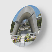 広島記念碑 ラウンド壁時計 (傾斜)