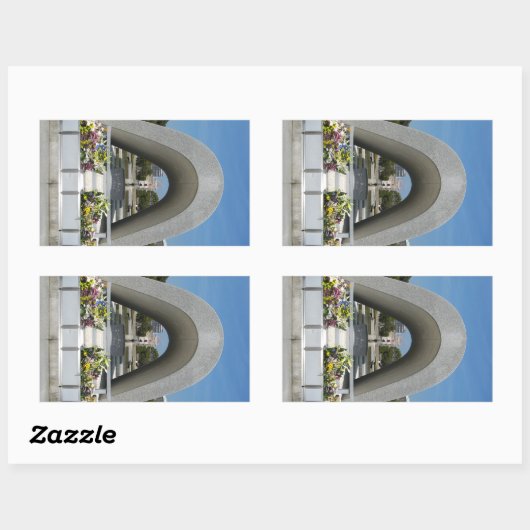 広島記念碑 長方形シール (シート)