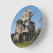 広島·原爆ドーム ラウンド壁時計 (傾斜)