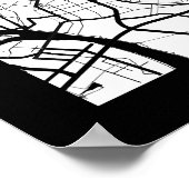 広州中国の地図 ポスター (角)
