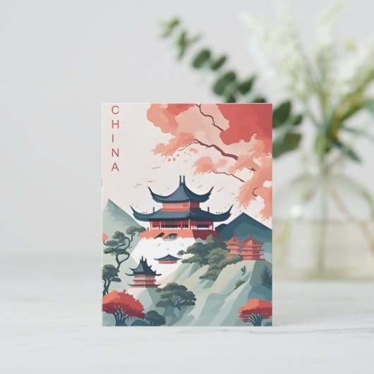 広州中国トラベルアートヴィンテージ雲南 ポストカード (スタンド正面)