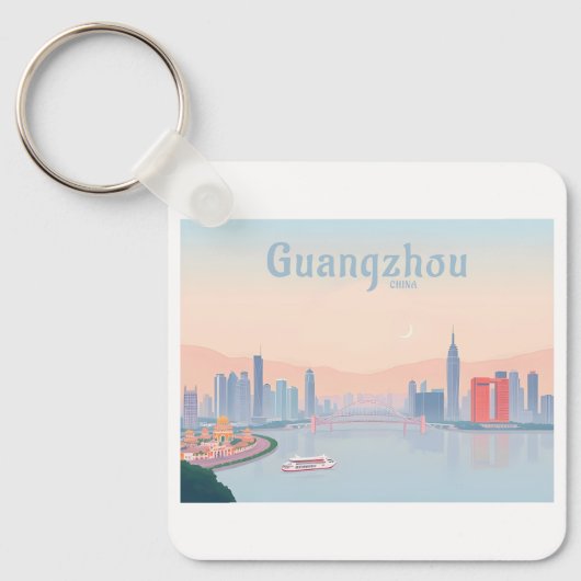 広州中国パールリバーパステルトラベル キーホルダー (正面)