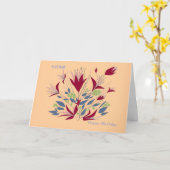 広東のハッピーバースデー、および英語、 カード (黄色い花)