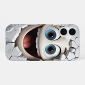 広目の顔電話ケース付き漫画デザイン iPhone 16ケース (裏面横)