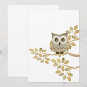 広目フクロウ·イン·ツリー·招待状 招待状 (正面/裏面)