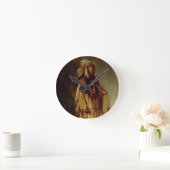 広範な景色の北アメリカのインディアン、 ラウンド壁時計 (ホーム)