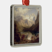 広範な高山湖の景色1862年(cの油 メタルオーナメント (右)