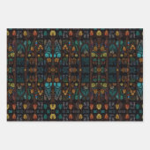 広範囲に及ぶカラフル枝のある生命の木 ラッピングペーパーシート (正面3)