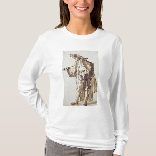 広縁を付けられた帽子を持つ俳優 Tシャツ (正面)