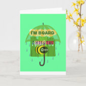 広話く君恋しく思の文字 カード (黄色い花)