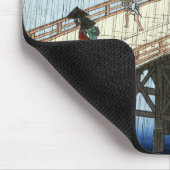 広重が新大橋橋を渡る夕立 マウスパッド (コーナー)