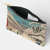 広重の冬の風景日本 アクセサリーポーチ (見開き)
