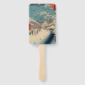 広重の冬の風景日本 ハンドファン (裏面)