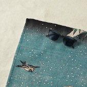 広重の冬の風景日本 ビーチタオル (インサイチュ)