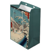 広重の冬の風景日本 ミディアムペーパーバッグ (裏面アングル)