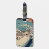 広重の冬の風景日本 ラゲッジタグ (裏面縦)