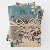 広重の冬の風景日本 ラッピングペーパーシート (インサイチュ)