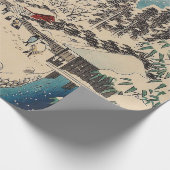 広重の冬の風景日本 ラッピングペーパー (角)