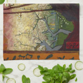 広重の後のファンゴッホのジャポネズリー キッチンタオル (折り畳み)