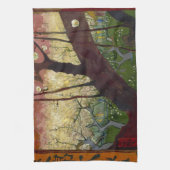 広重の後のファンゴッホのジャポネズリー キッチンタオル (縦)