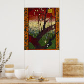 広重の後のファンゴッホのジャポネズリー ポスター (キッチン)