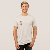広重の花朝顔鳥アートオートミール トライブレンドTシャツ (正面全面)