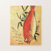 広重の魚カラフルプリント ジグソーパズル (縦)