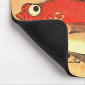 広重の魚カラフルプリント マウスパッド (コーナー)