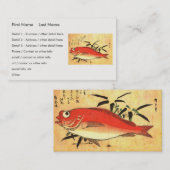 広重の魚カラフルプリント 名刺 (正面/裏面)